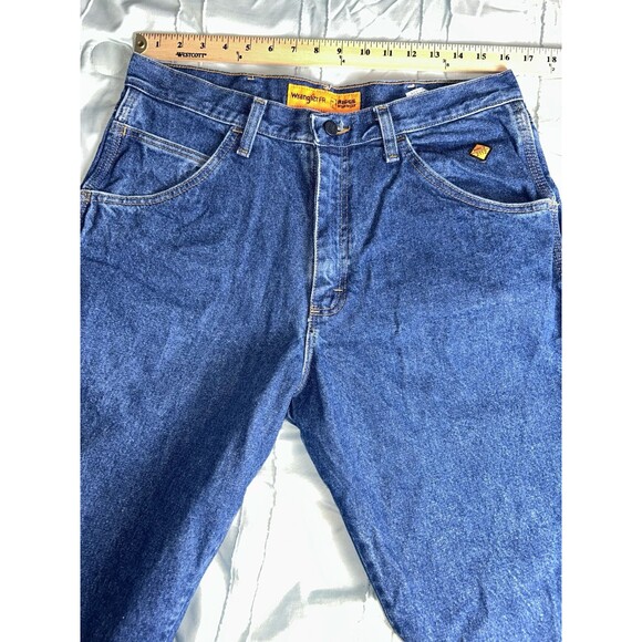 Wrangler Riggs Workwear Flame Resistant FR  Blue Jeans Mens 34x30 (Actual 32x30) - Picture 5 of 8